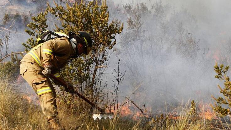 Alerta roja en San Fernando por incendio forestal que avanza con intensidad