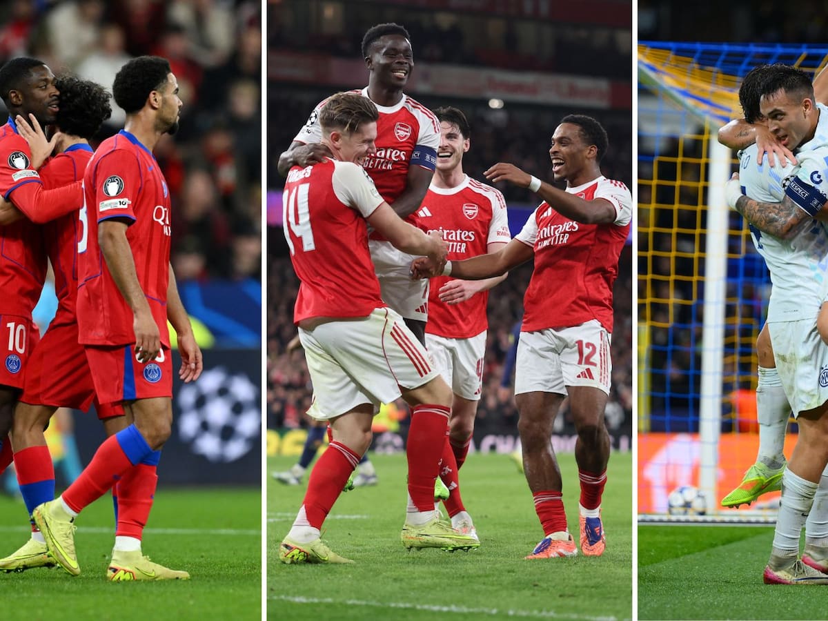 Con goleadas del PSG, Arsenal e Inter: todos los resultados de la jornada en la Champions League