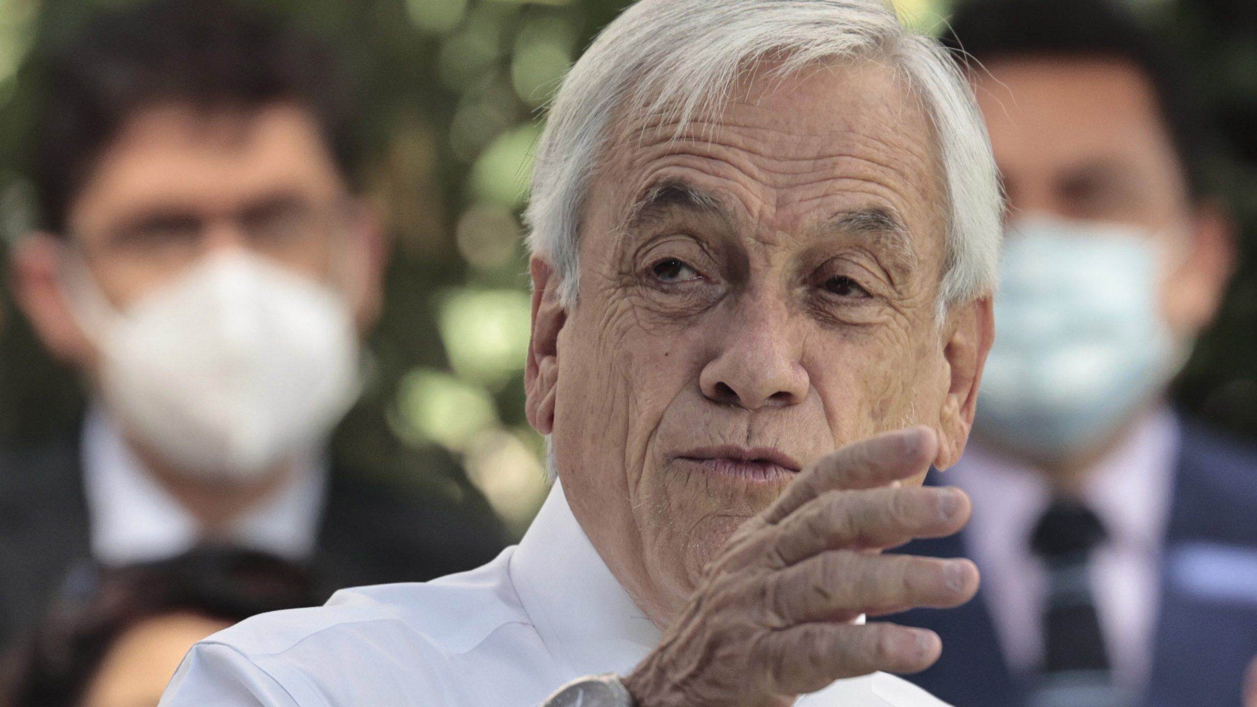 17 de Febrero 2022/SANTIAGOEl Presidente de la República, Sebastián Piñera, da inicio al pago masivo de la Pensión Garantizada Universal, alcanzando hasta la fecha más de 700 mil beneficiarios que recibirán el aporte previsional.
FOTO: KARIN POZO /AGENCIAUNO