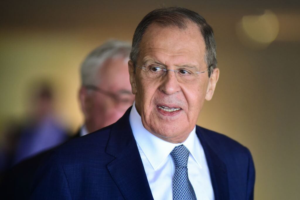 El canciller de Rusia Sergey Lavrov en su visita oficial en Brasil