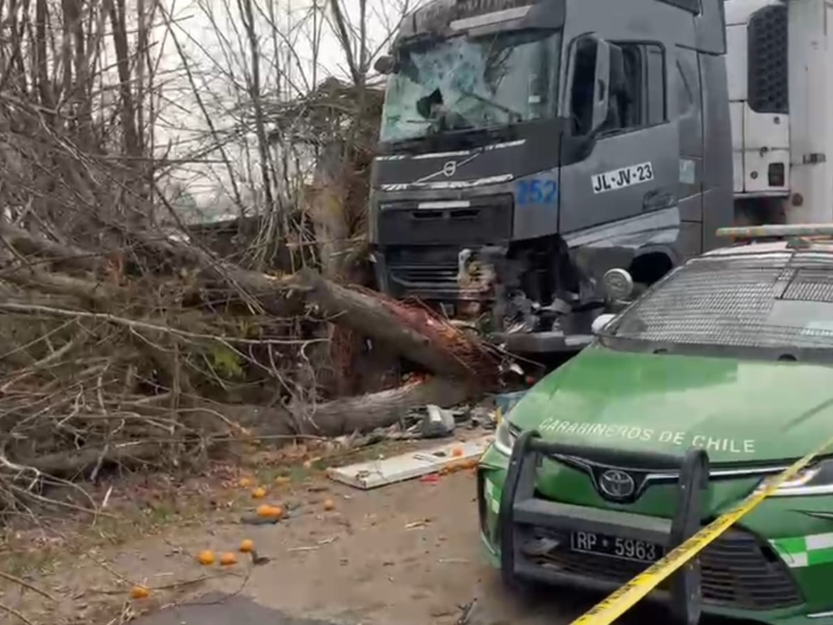 Detienen a dos hombres tras robo de camión en San Bernardo: uno de los involucrados terminó con herida de bala