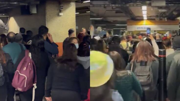 Metro de Santiago reporta falla por corte de corriente: se registran aglomeraciones en Los Héroes
