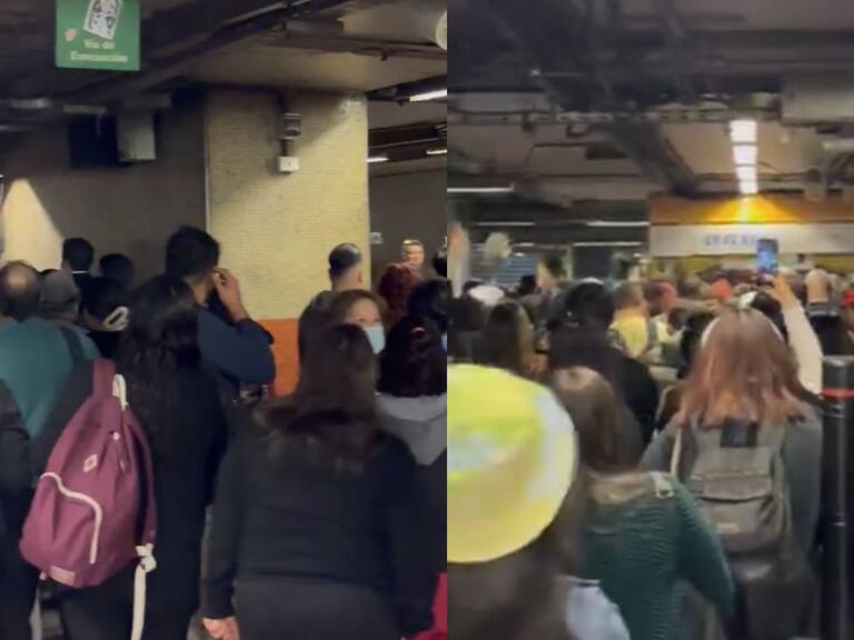Metro de Santiago reporta falla por corte de corriente: se registran aglomeraciones en Los Héroes