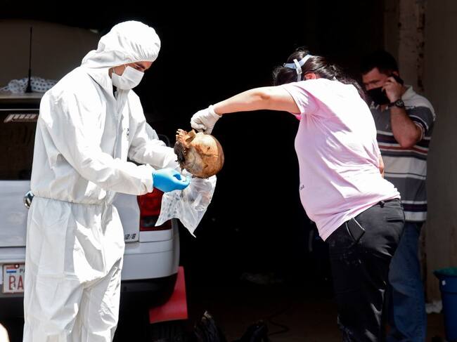 Peritos forenses reúnen los cuerpos de los migrantes hallados en Asunción