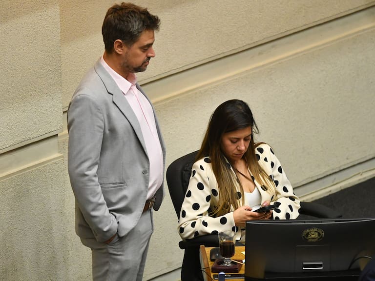 La senadora Daniela Ciccardini (PS) durante el debate