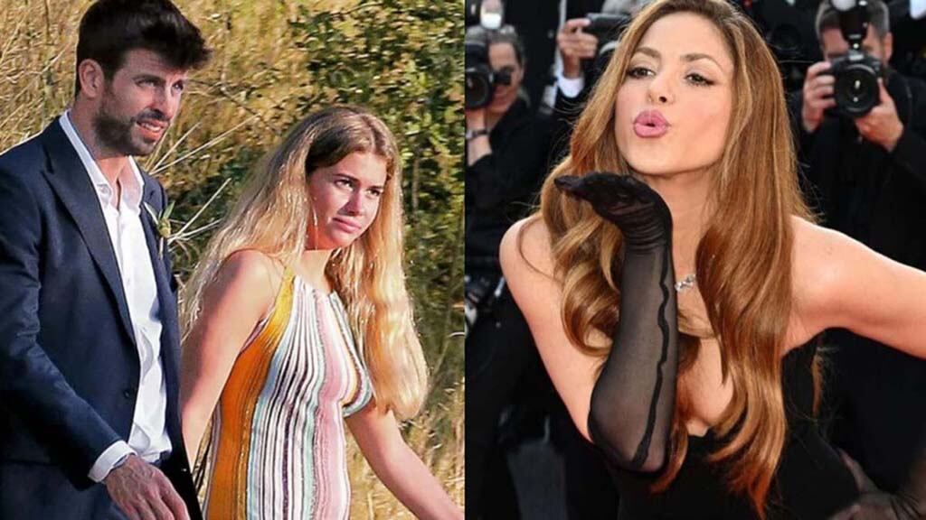 Piqué su novia y Shakira