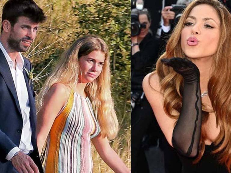 Piqué su novia y Shakira