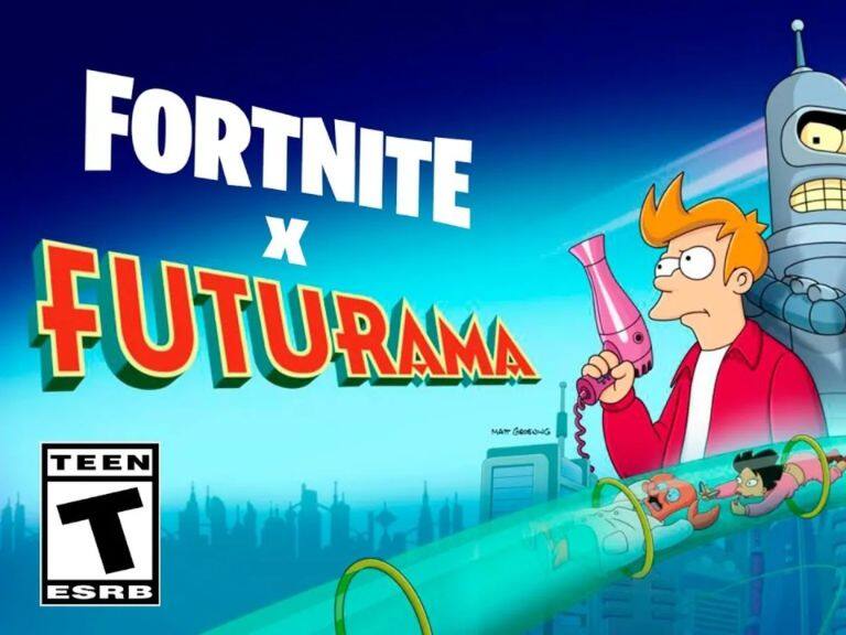 fortnite x futurama - colaboración
