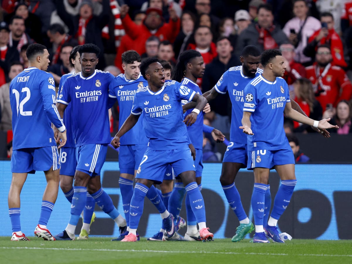 Vinicius desata el caos en Champions League: golazo y acusación de racismo en el triunfo del Real Madrid ante Benfica