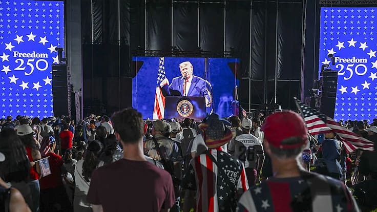 Celebración de los 250 años de EE.UU.: Trump defendió su gestión y criticó a sus opositores