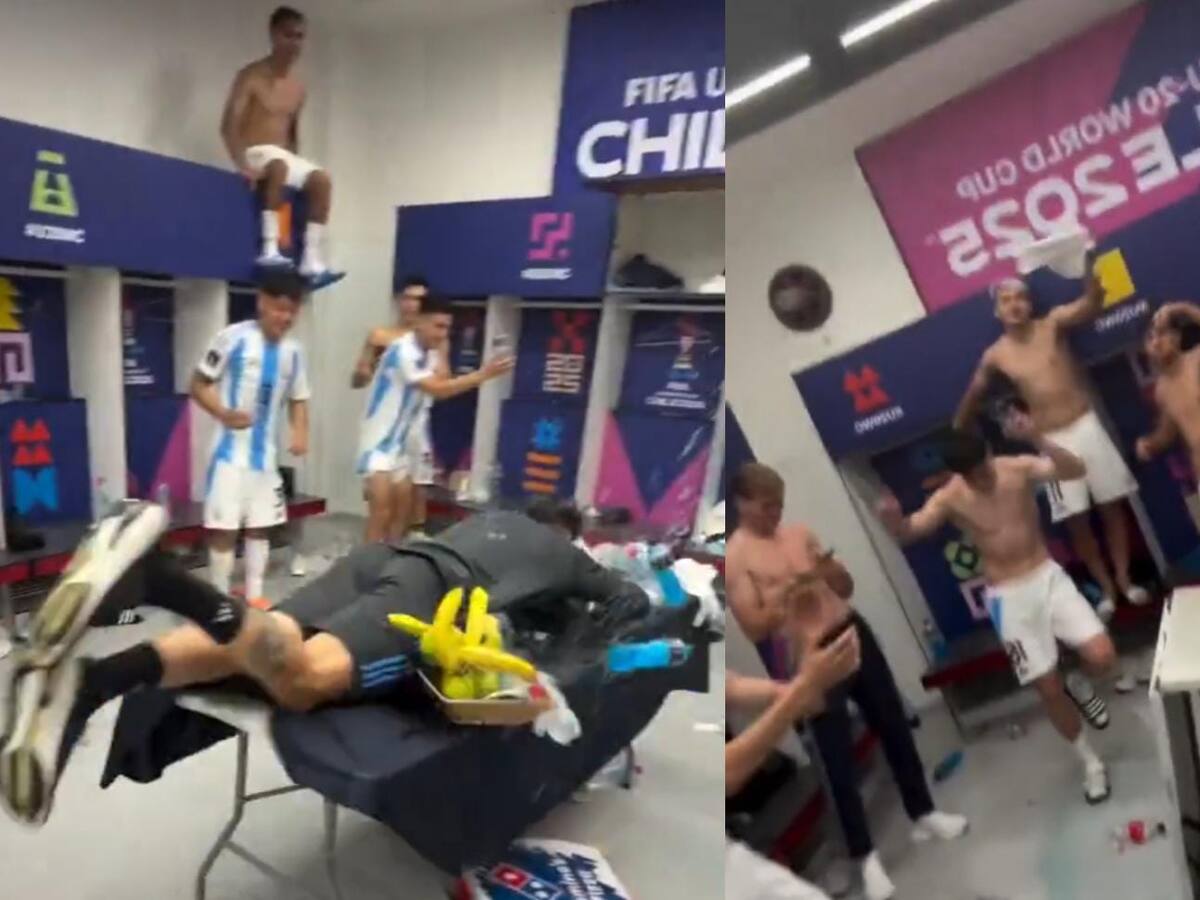 Desórdenes y burlas contra Colombia: el desatado festejo del plantel de Argentina tras avanzar a la final del Mundial Sub 20