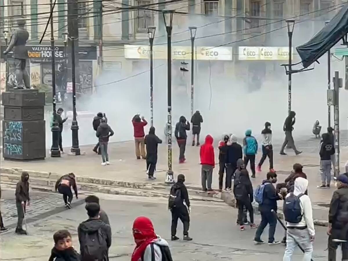 Valparaíso: se registraron nuevas protestas tras segundo aniversario del estallido social