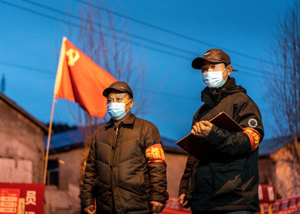 Un control en la zona noreste de la ciudad Harbin