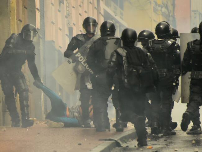 La represión policial durante las protestas en Ecuador