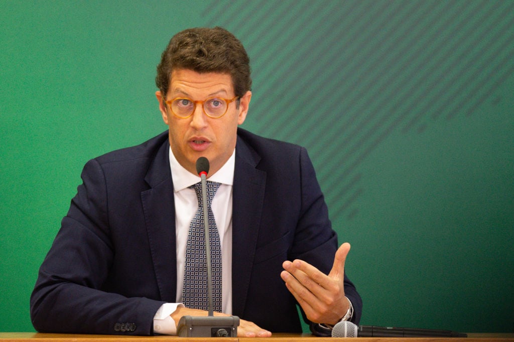 El ministro brasilero del medio ambiente Ricardo Salles