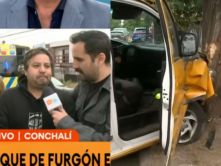 Tras nuevo accidente de furgón, hijo de chofer se quiebra en vivo y periodista lo consuela: “40 años trabajando y primer choque que tiene...”