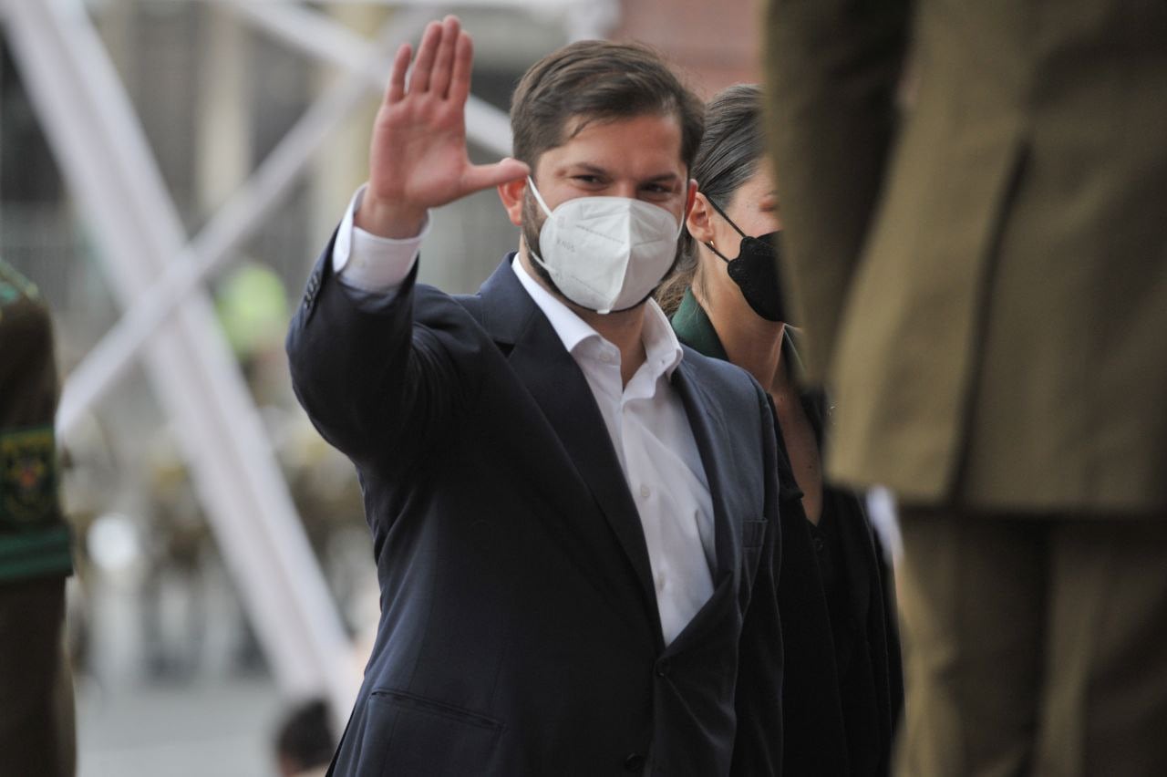 La llegada de Gabriel Boric a La Moneda | Agencia Uno
