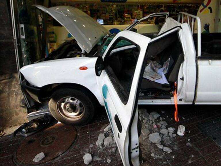 Video muestra el momento exacto del accidente en el centro de Santiago