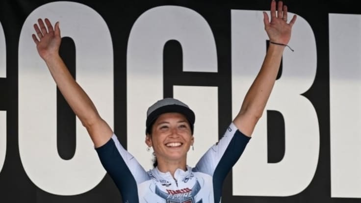 Paola Muñoz es campeona en una de las pruebas de ciclismo omnium más importantes de EE.UU: “Tener a mi hija cuidándome en carrera fue muy lindo”