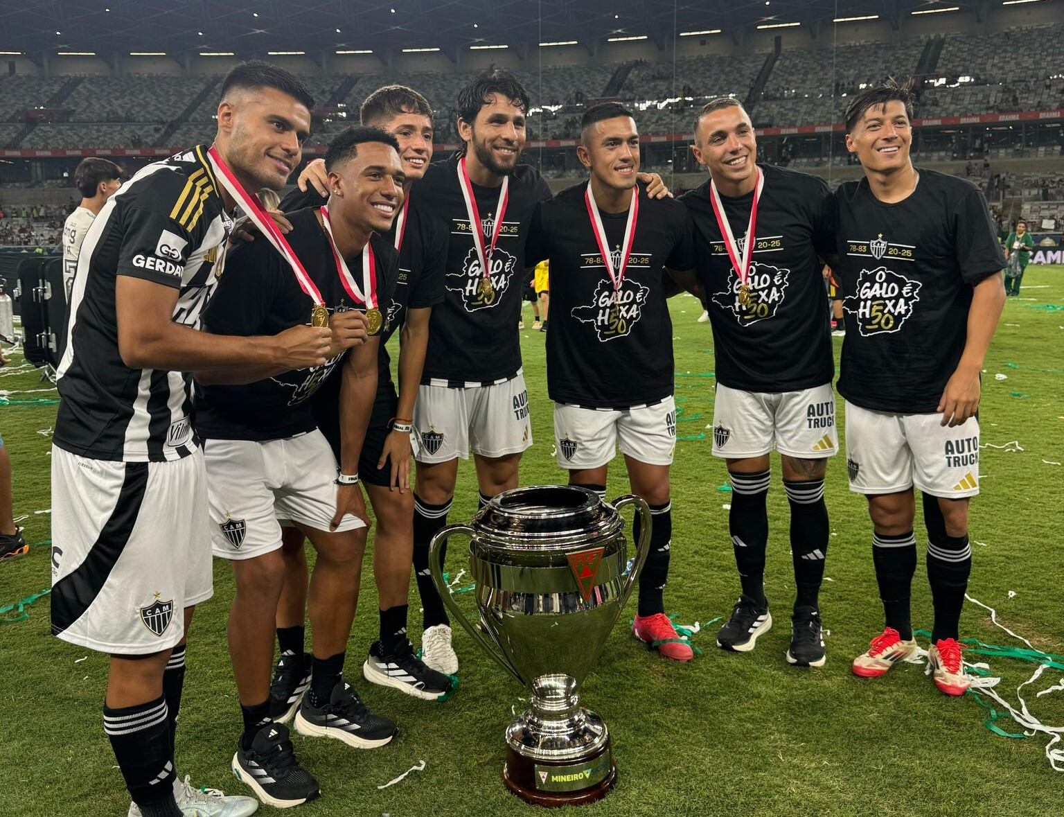 Iván Román ganó su primer título profesional tras victoria del Atlético Mineiro en su campeonato estadual | X: Atlético