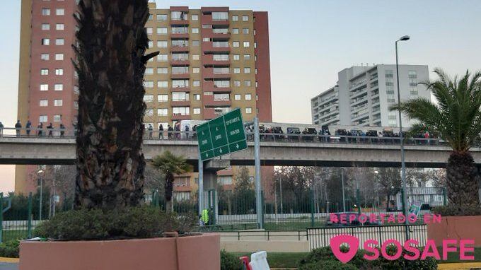 evacuación del metro de Santiago por las vías