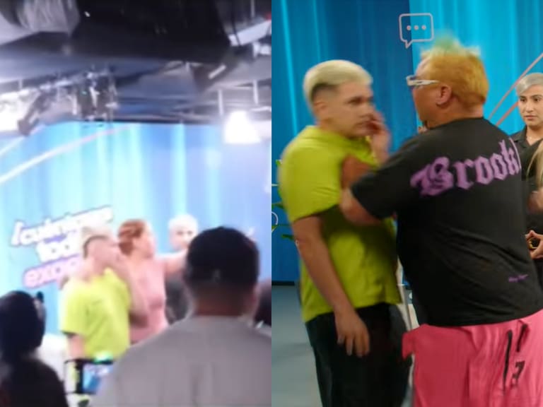 “Te voy a sacar la con...” y “basura”: liberan detrás de cámaras de fea pelea en programa chileno