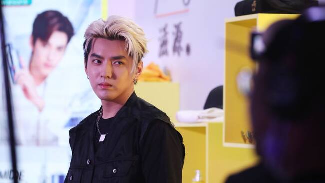 SHANGHAI, CHINA - MAY 28: Singer Kris Wu attends Seeyoung promotional event on May 28, 2021 in Shanghai, China. (Photo by VCG/VCG via Getty Images)