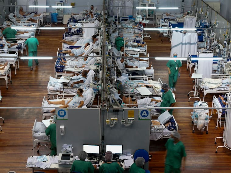 Un hospital de campaña para pacientes Covid-19 en Sao Paulo