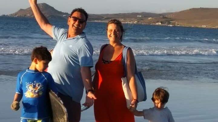 Palta Meléndez y su familia