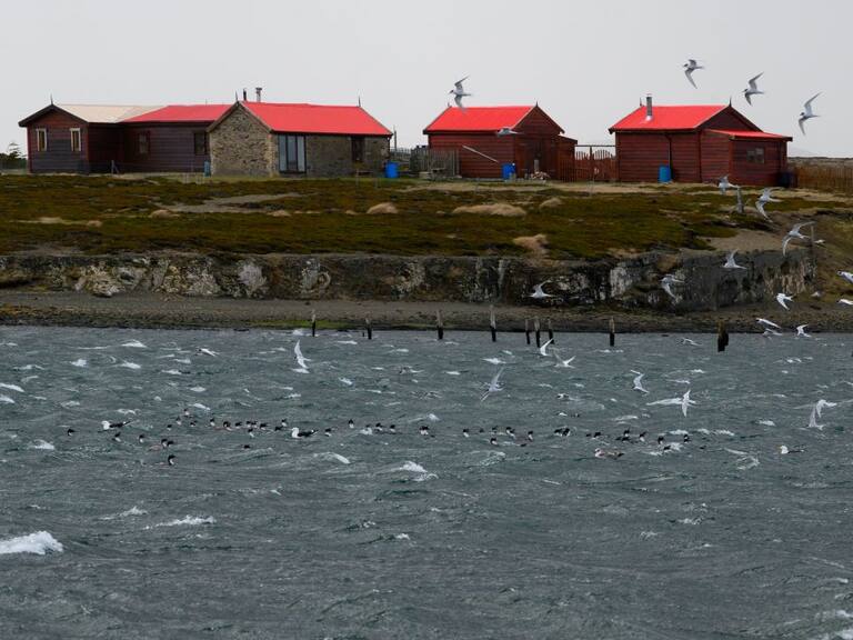 Vista de Las Malvinas que los británicos llaman Falkland Islands