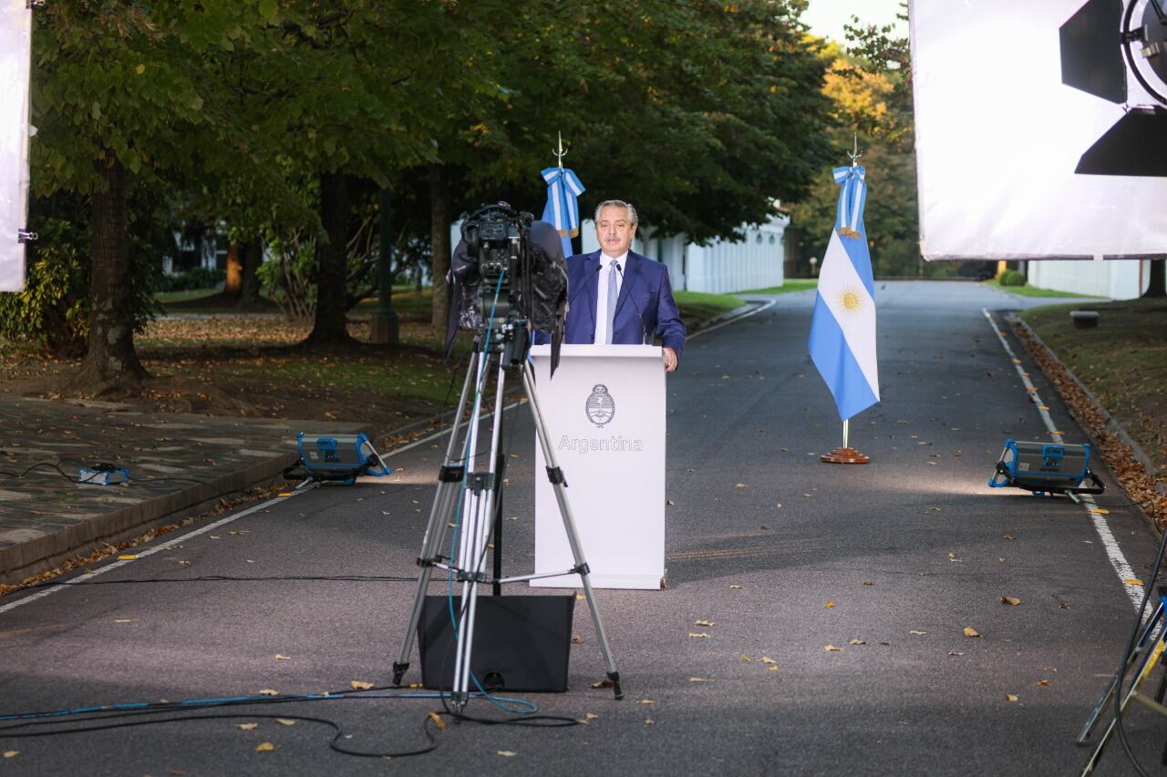 Alberto Fernández en la Quinta de Olivos