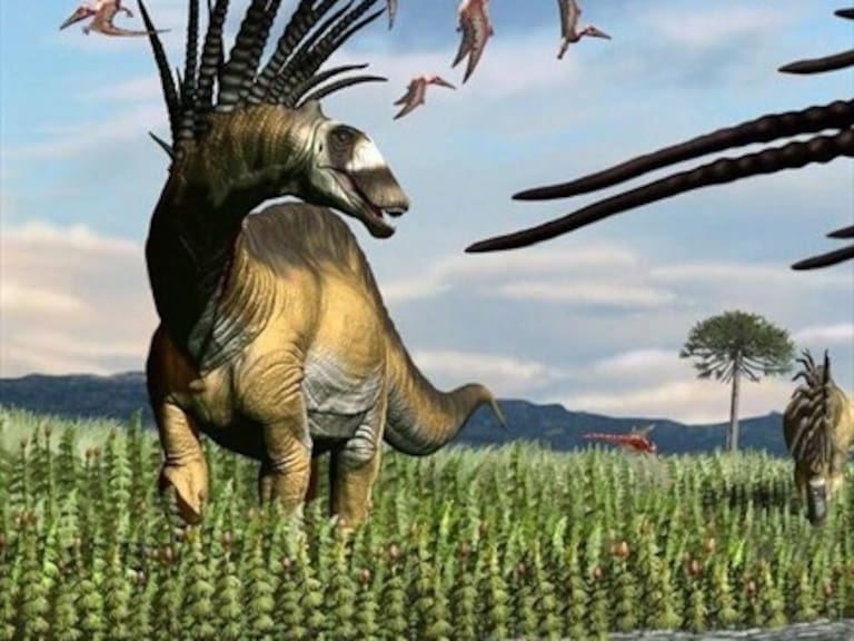 Descubren en Argentina un dinosaurio que se defendía con espinas gigantes en su cuello