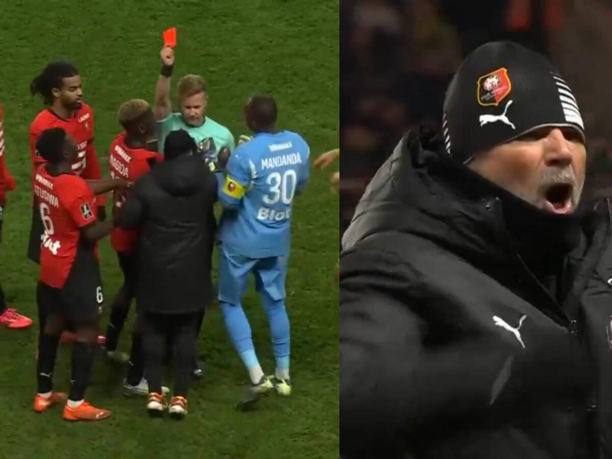 Jorge Sampaoli pierde el control en Francia y es expulsado en su tercer partido como DT del Rennes