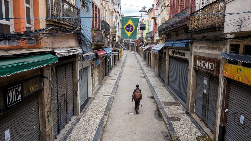 El vacío barrio comercial de Río