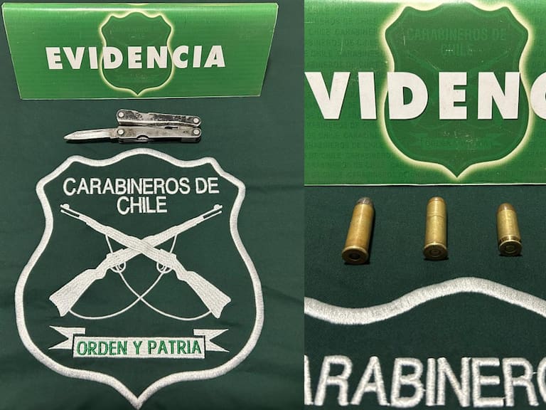 Escondía munición en un calcetín: detienen a sujeto que portaba un arma blanca en La Reina