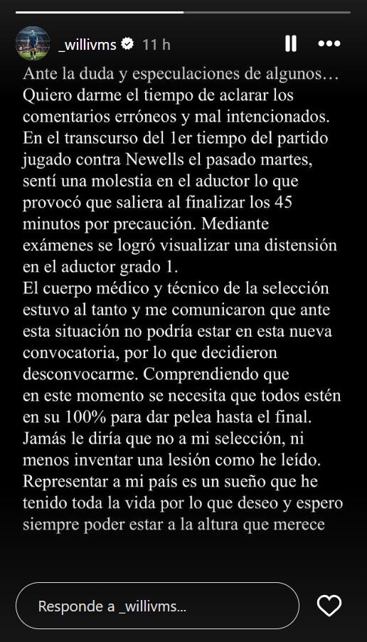 Williams Alarcón vía Instagram