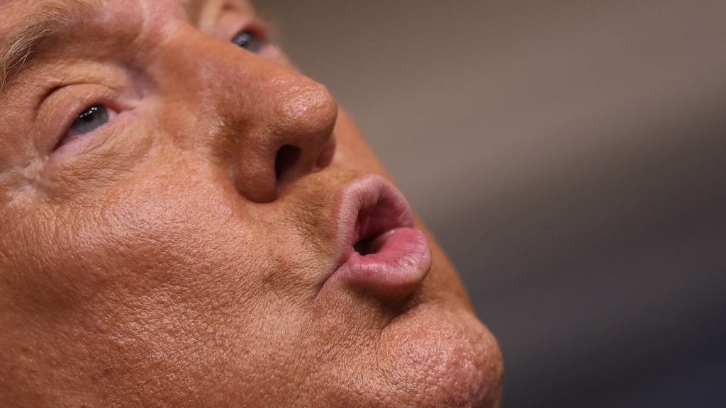 WASHINGTON, DC - NOVEMBER 05: U.S. President Donald Trump speaks in the briefing room at the White House on November 5, 2020 in Washington, DC. Votes are still being counted two days after the presidential election as incumbent Trump is in a close race against challenger Democratic presidential nominee Joe Biden, which remains too close to call. (Photo by Chip Somodevilla/Getty Images)