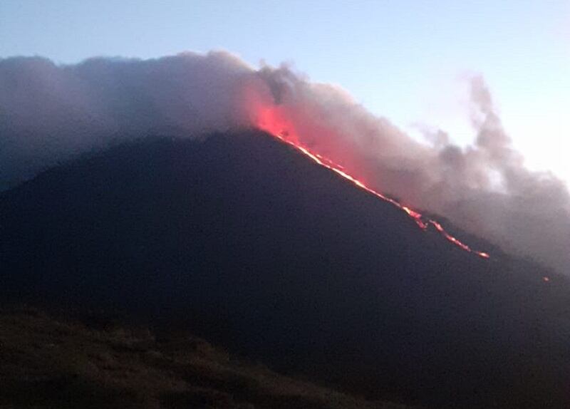 El volcán Pacaya registró intensas explosiones