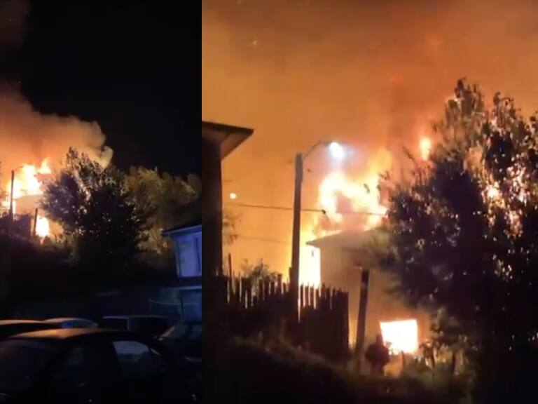 Adulto mayor muere tras incendio en su vivienda en Lota: habría quedado atrapado entre las llamas