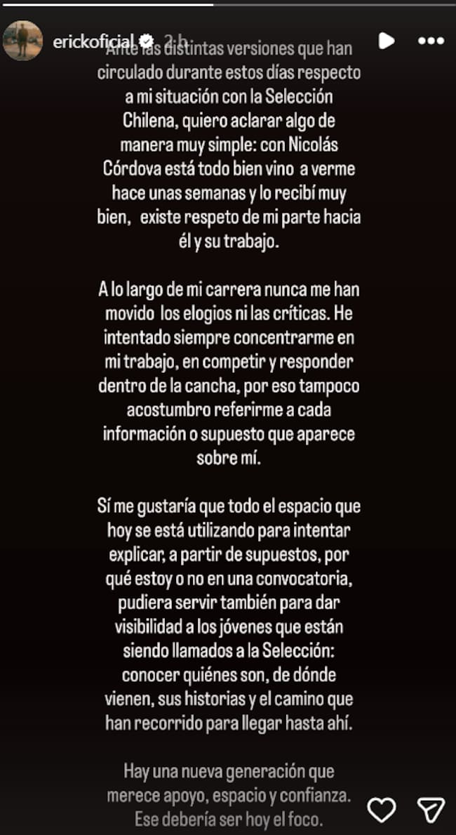 Captura: @erickoficial en Instagram