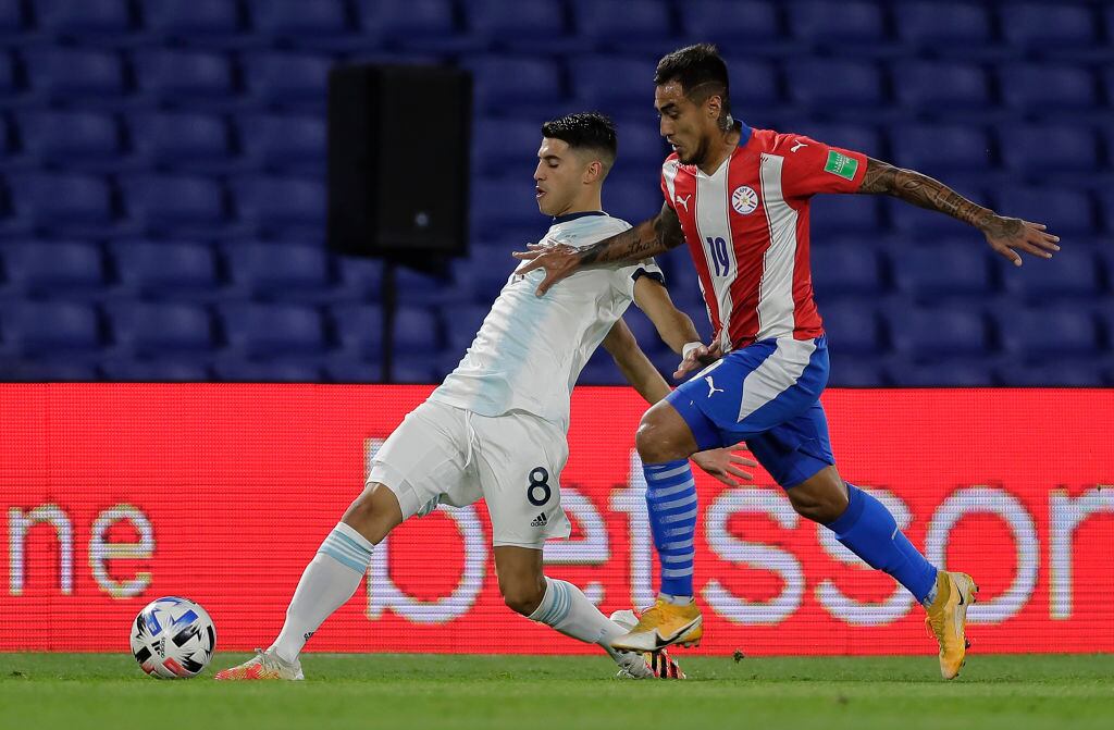 Palacios y Lezcano en el partido de las Clasificatorias