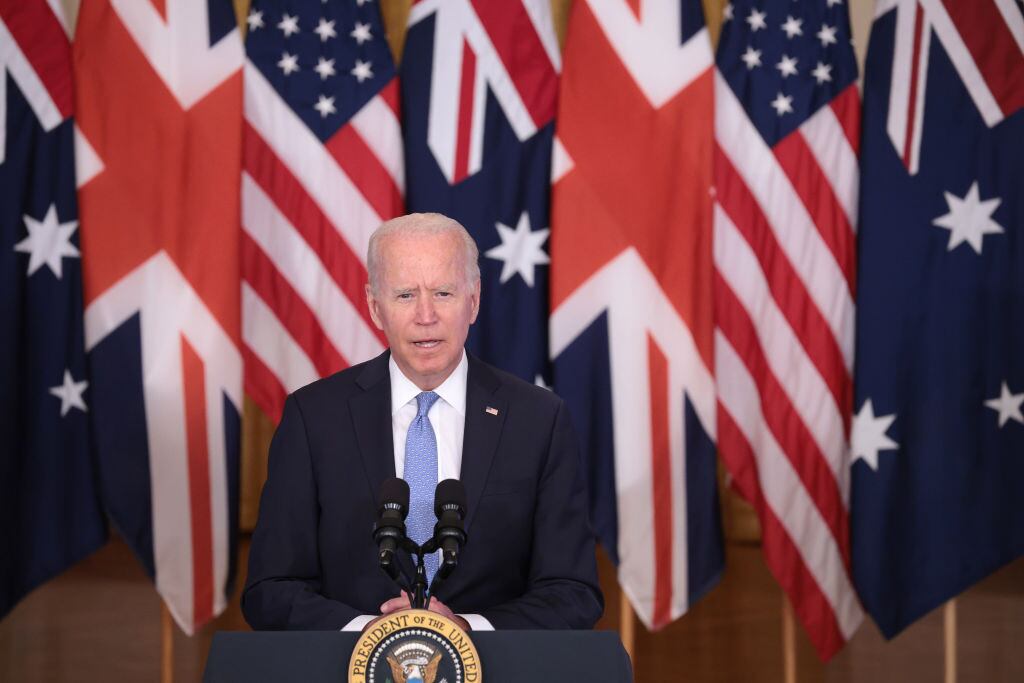 Joe Biden habla tras la cita virtual con los gobernantes de Australia y Reino Unido
