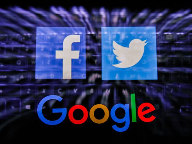 Los logos de Facebook, Twitter y Google
