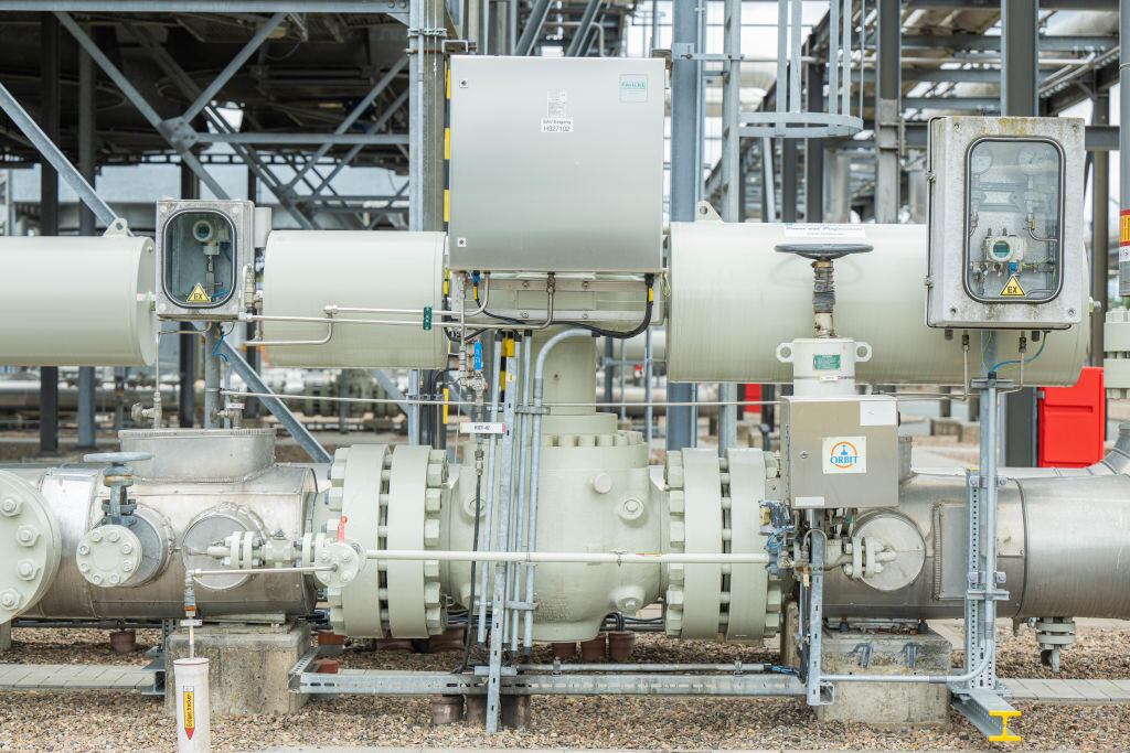 Planta recolectora en Alemania del gas que llega desde Rusia