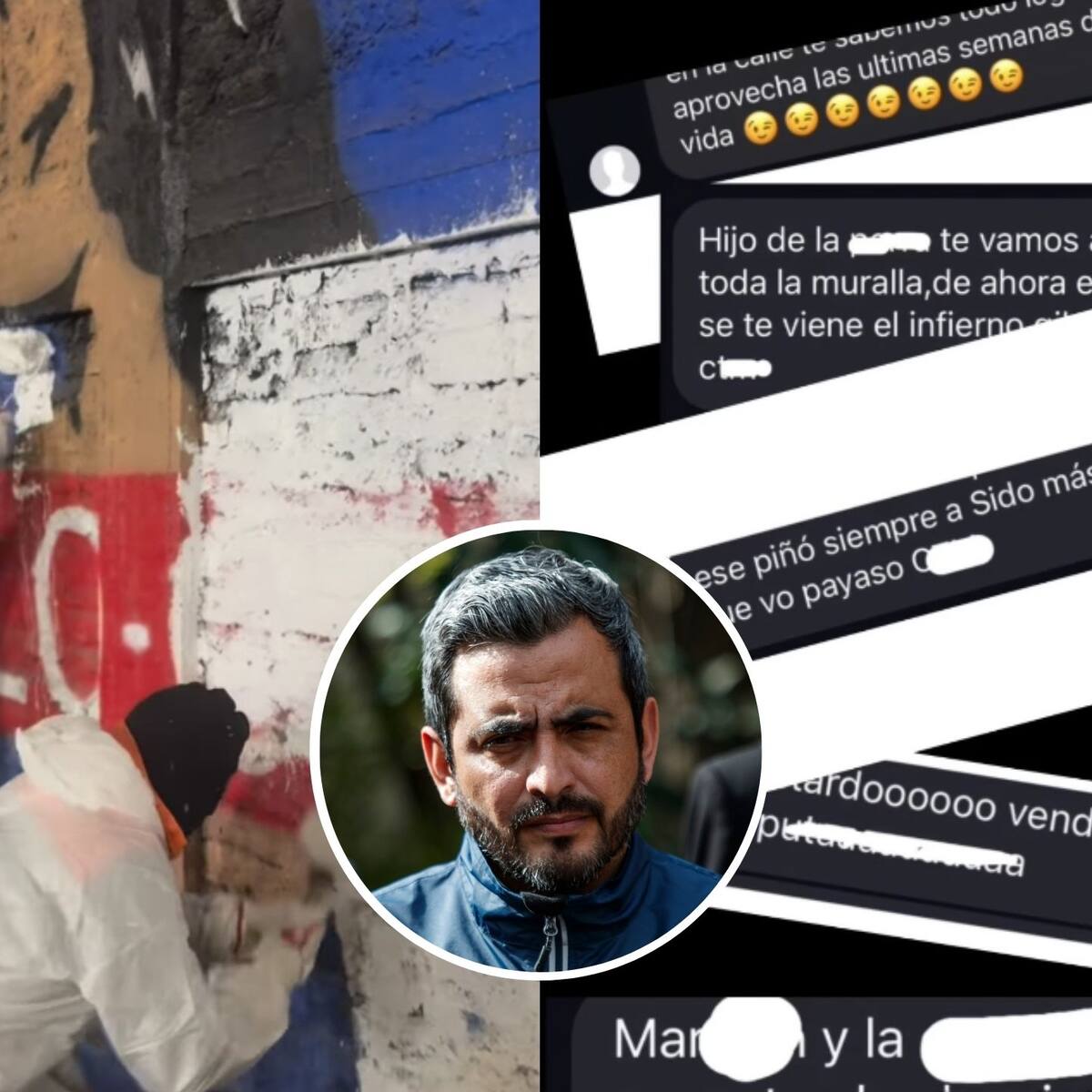 “Se te viene el infierno”: alcalde de San Bernardo denuncia amenazas de muerte tras limpieza de murales ligados a barristas