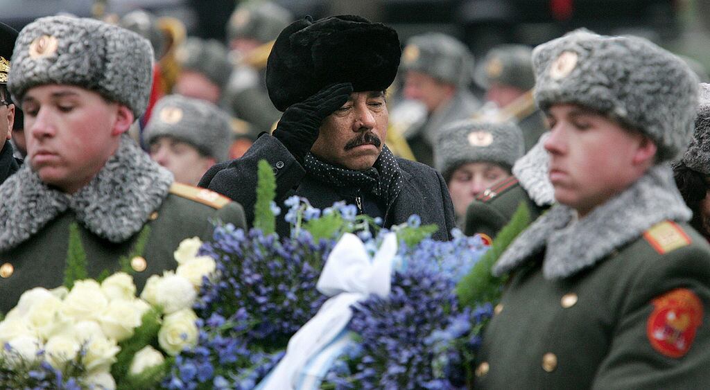 El presidente de Nicaragua Daniel Ortega durante su visita a Moscú en 2008