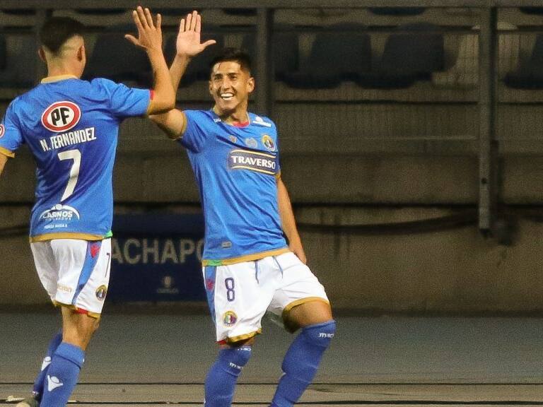 30 DE MARZO DE 2021/VALPARAISOJugadores de Audax Italiano en festejo de un gol, durante el partido valido por la fecha 1 del Campeonato Nacional AFP PlanVital 2021, entre Audax Italiano y Deportes La Serena, disputado en el Estadio EL Teniente.
FOTO: BYRON PEREZ CARVAJAL/AGENCIAUNO