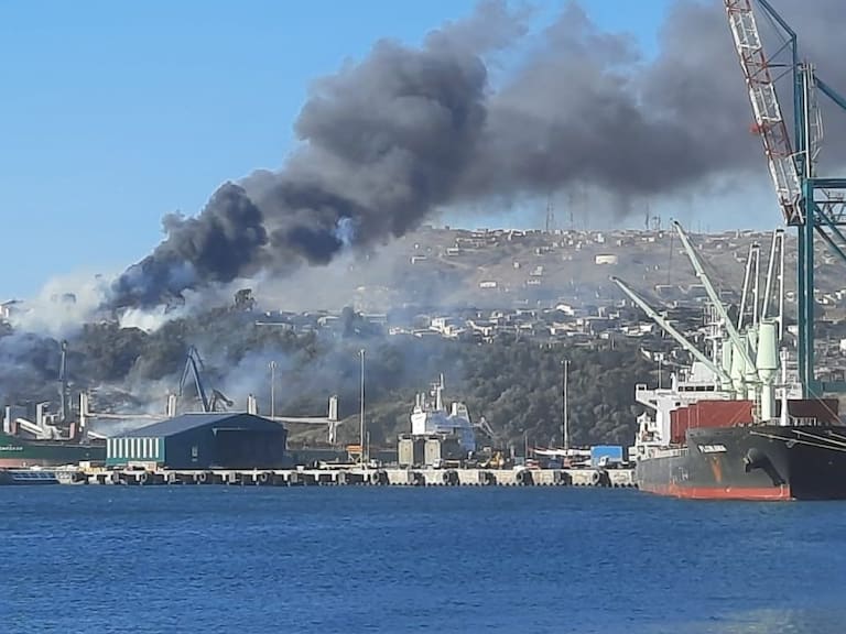 Bomberos de San Antonio combaten incendio forestal que dejó al menos cuatro casas consumidas por las llamas
