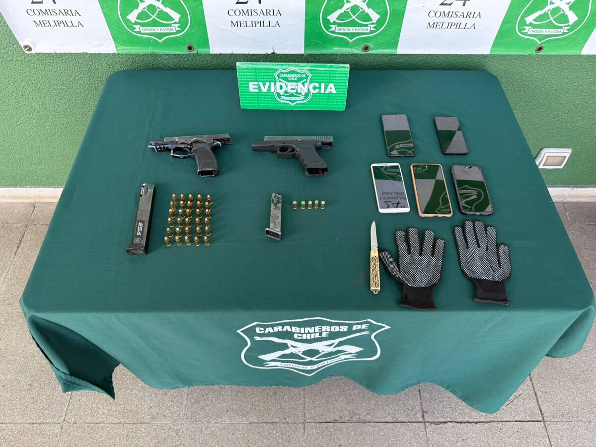 Carabineros incauta arma perteneciente a la policía argentina durante operativo en Melipilla