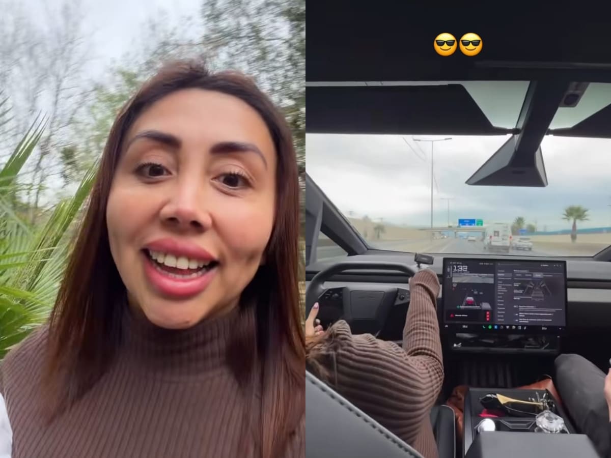 “Aunque la mona se vista de seda...”: funan a Naya Fácil por indignante conducta al volante de su Cybertruck